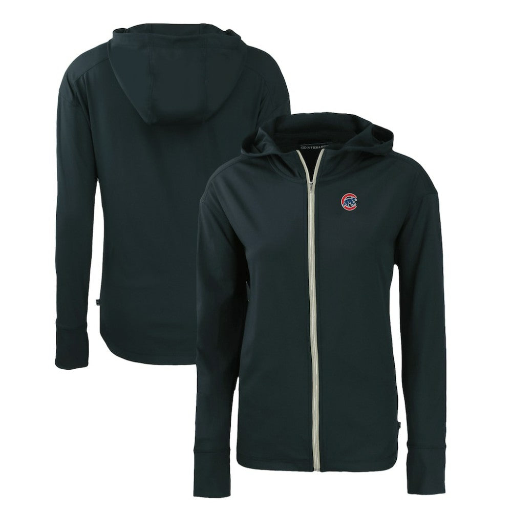 Navy Chicago Cubs Cutter & Buck Women's Daybreak Eco Recycled Full-Zip Hoodie