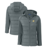 Steel Athletics Cutter & Buck Women's Evoke Hybrid Eco Softshell Recycled Full-Zip Hoodie Jacket