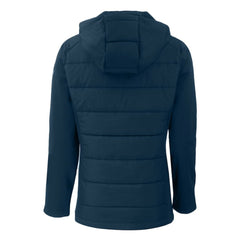 Navy Philadelphia Phillies Cutter & Buck Women's Evoke Hybrid Eco Softshell Recycled Full-Zip Hoodie Jacket