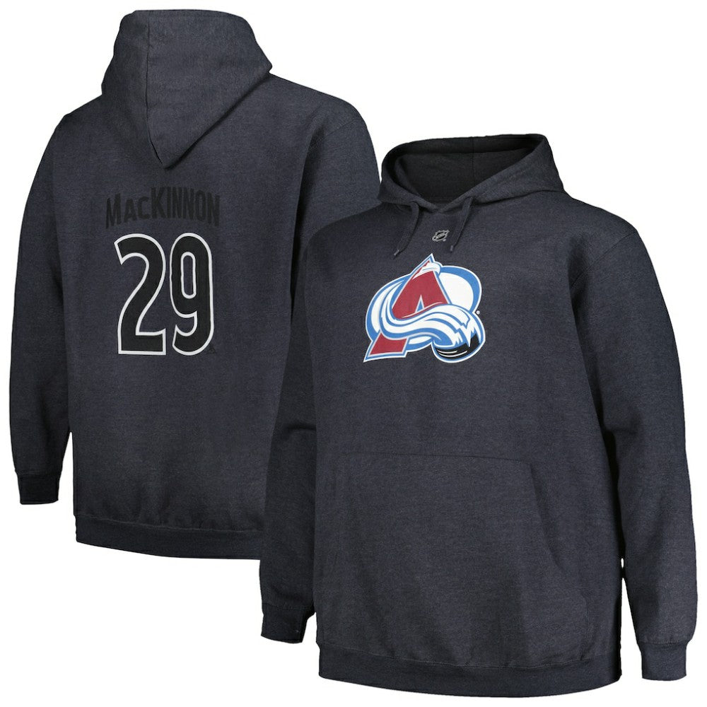 NHL Nathan MacKinnon Colorado Avalanche Profile Big & Tall Name & Number Pullover Hoodie