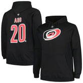 NHL Sebastian Aho Carolina Hurricanes Profile Big & Tall Name & Number Pullover Hoodie