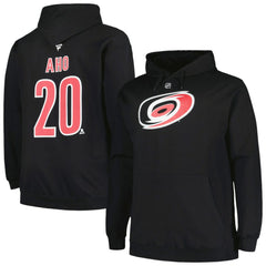 NHL Sebastian Aho Carolina Hurricanes Profile Big & Tall Name & Number Pullover Hoodie