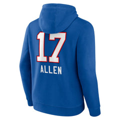 Josh Allen Team Wordmark Pullover Hoodie - Buffalo Bills Hoodies