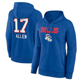 Josh Allen Women's Team Wordmark Pullover Hoodie - Buffalo Bills Hoodies