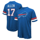 Josh Allen Majestic Threads Name & Number Oversize Fit T-Shirt - Buffalo Bills T-shirts