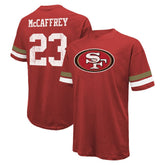 Christian McCaffrey Majestic Threads Name & Number Oversized Fit T-Shirt - San Francisco 49ers T-shirts