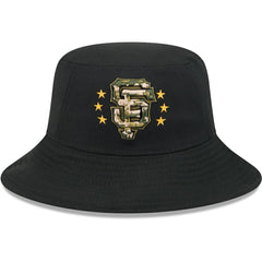 Black San Francisco Giants New Era 2024 Armed Forces Day Bucket Hat