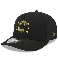 Black Chicago Cubs New Era 2024 Armed Forces Day Low Profile 9FIFTY Snapback Hat