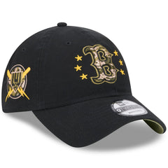 Black Boston Red Sox New Era 2024 Armed Forces Day 9TWENTY Adjustable Hat