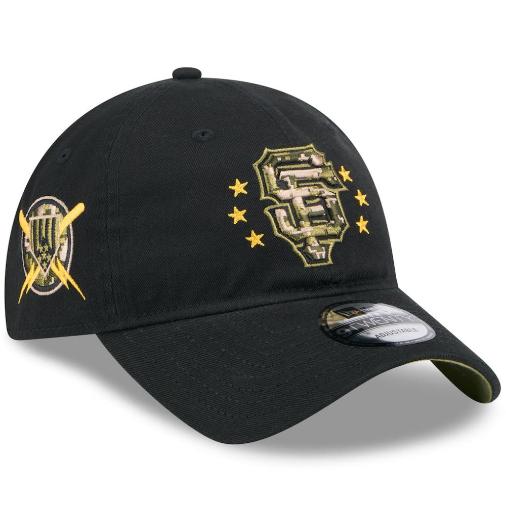 Black San Francisco Giants New Era 2024 Armed Forces Day 9TWENTY Adjustable Hat