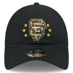 Black San Francisco Giants New Era 2024 Armed Forces Day 9TWENTY Adjustable Hat