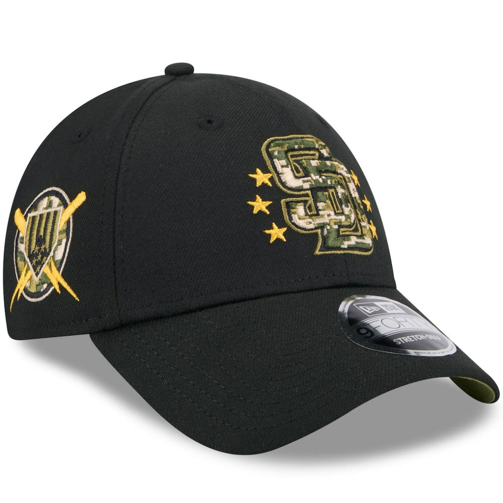 Black San Diego Padres New Era 2024 Armed Forces Day 9FORTY Adjustable Hat