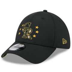 Black Colorado Rockies New Era 2024 Armed Forces Day 39THIRTY Flex Hat