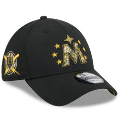 Black Minnesota Twins New Era 2024 Armed Forces Day 39THIRTY Flex Hat