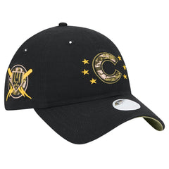 Black Chicago Cubs New Era Women's 2024 Armed Forces Day 9TWENTY Adjustable Hat