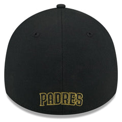 Black San Diego Padres New Era 2024 Armed Forces Day 39THIRTY Flex Hat