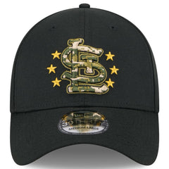Black St. Louis Cardinals New Era 2024 Armed Forces Day 39THIRTY Flex Hat
