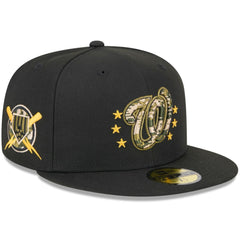 Black Washington Nationals New Era 2024 Armed Forces Day On-Field 59FIFTY Fitted Hat