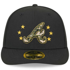 Black Atlanta Braves New Era 2024 Armed Forces Day Low Profile 59FIFTY Fitted Hat