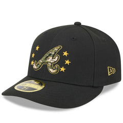 Black Atlanta Braves New Era 2024 Armed Forces Day Low Profile 59FIFTY Fitted Hat