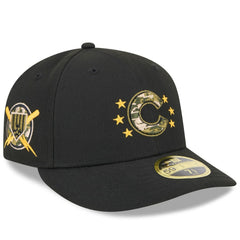 Black Chicago Cubs New Era 2024 Armed Forces Day Low Profile 59FIFTY Fitted Hat