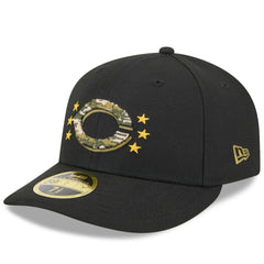 Black Cincinnati Reds New Era 2024 Armed Forces Day Low Profile 59FIFTY Fitted Hat