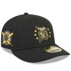 Black Detroit Tigers New Era 2024 Armed Forces Day Low Profile 59FIFTY Fitted Hat