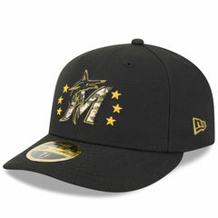 Black Miami Marlins New Era 2024 Armed Forces Day Low Profile 59FIFTY Fitted Hat