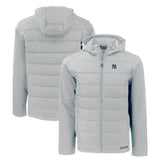 Gray New York Yankees Cutter & Buck Evoke Hybrid Eco Softshell Recycled Full-Zip Hoodie