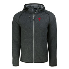 Heather Charcoal Philadelphia Phillies Cutter & Buck Mainsail Full-Zip Hooded Jacket