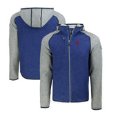 Royal/Heather Gray Philadelphia Phillies Cutter & Buck Mainsail Full-Zip Hooded Jacket