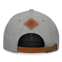 NHL Boston Bruins Fanatics Elements A-Frame Leather Strapback Hat