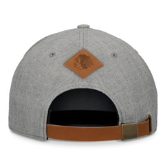 NHL Chicago Blackhawks Fanatics Elements A-Frame Leather Strapback Hat