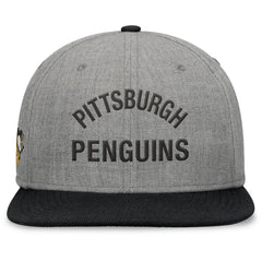 NHL Pittsburgh Penguins Fanatics Elements Flat Brim Leather Strapback Hat