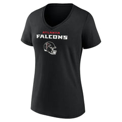 Bijan Robinson Women's Team Wordmark Name & Number V-Neck T-Shirt - Atlanta Falcons T-shirts
