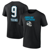 Bryce Young Team Wordmark Name & Number T-Shirt - Carolina Panthers T-shirts