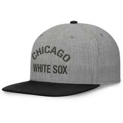 Heather Gray/Black Chicago White Sox Fanatics Elements Flat Brim Snapbuckle Hat