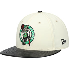 New Era Boston Celtics Faux Leather Visor Two-Tone 59FIFTY Fitted Hat