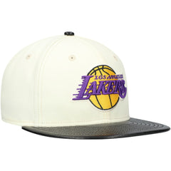 New Era Los Angeles Lakers Faux Leather Visor Two-Tone 59FIFTY Fitted Hat