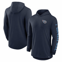 Blitz Tri-Blend Dri-FIT Long Sleeve Hoodie T-Shirt - Tennessee Titans Hoodies