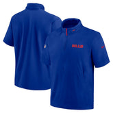 2024 Sideline Coach Short Sleeve Half-Zip Hoodie Jacket - Buffalo Bills Hoodies