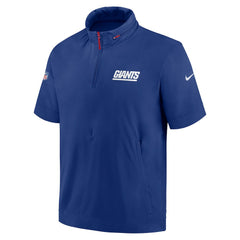 2024 Sideline Coach Short Sleeve Half-Zip Hoodie Jacket - New York Giants Hoodies