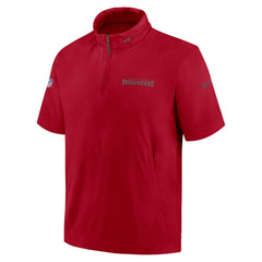2024 Sideline Coach Short Sleeve Half-Zip Hoodie Jacket - Tampa Bay Buccaneers Hoodies