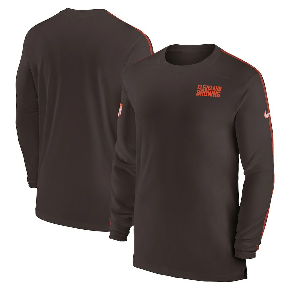 Sideline Coach UV Performance Long Sleeve T-Shirt - Cleveland Browns T-shirts
