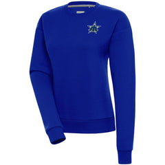 Royal Seattle Mariners Antigua Women's Cooperstown Victory Crewneck Pullover Sweatshirt