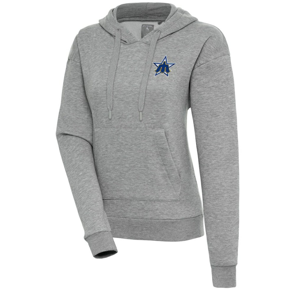 Heather Gray Seattle Mariners Antigua Women's Cooperstown Victory Pullover Hoodie