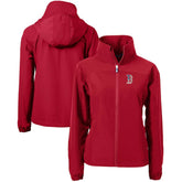 Red Boston Red Sox Cutter & Buck Women's Charter Eco Recycled Full-Zip Jacket