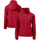 Red Texas Rangers Cutter & Buck Women's Charter Eco Recycled Full-Zip Jacket