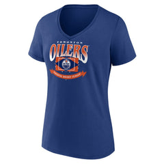 NHL Edmonton Oilers Women's Slapshot V-Neck T-Shirt
