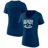 NHL Seattle Kraken Women's Slapshot V-Neck T-Shirt